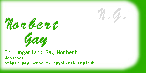 norbert gay business card